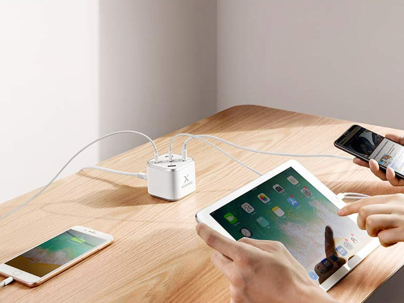 Xcentz 5-Port USB C Wall Charger Desktop Charging Station