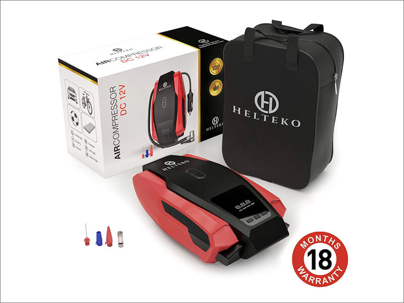 Portable air pump & puncture repair kit for Motercycle