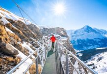 suspension bridge in Switzerland